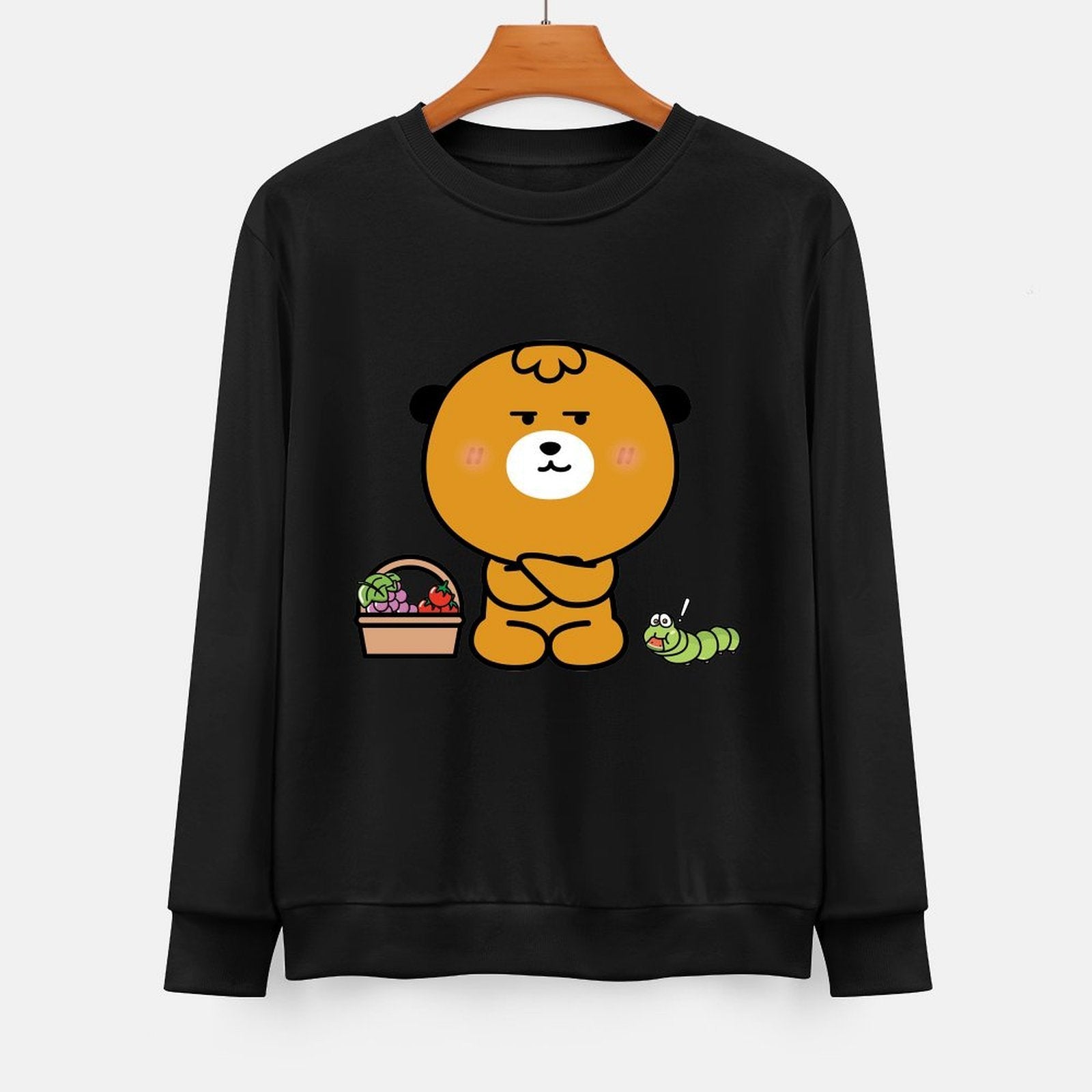 Front Patterned Long Sleeve TopClean Edges Easy-Care